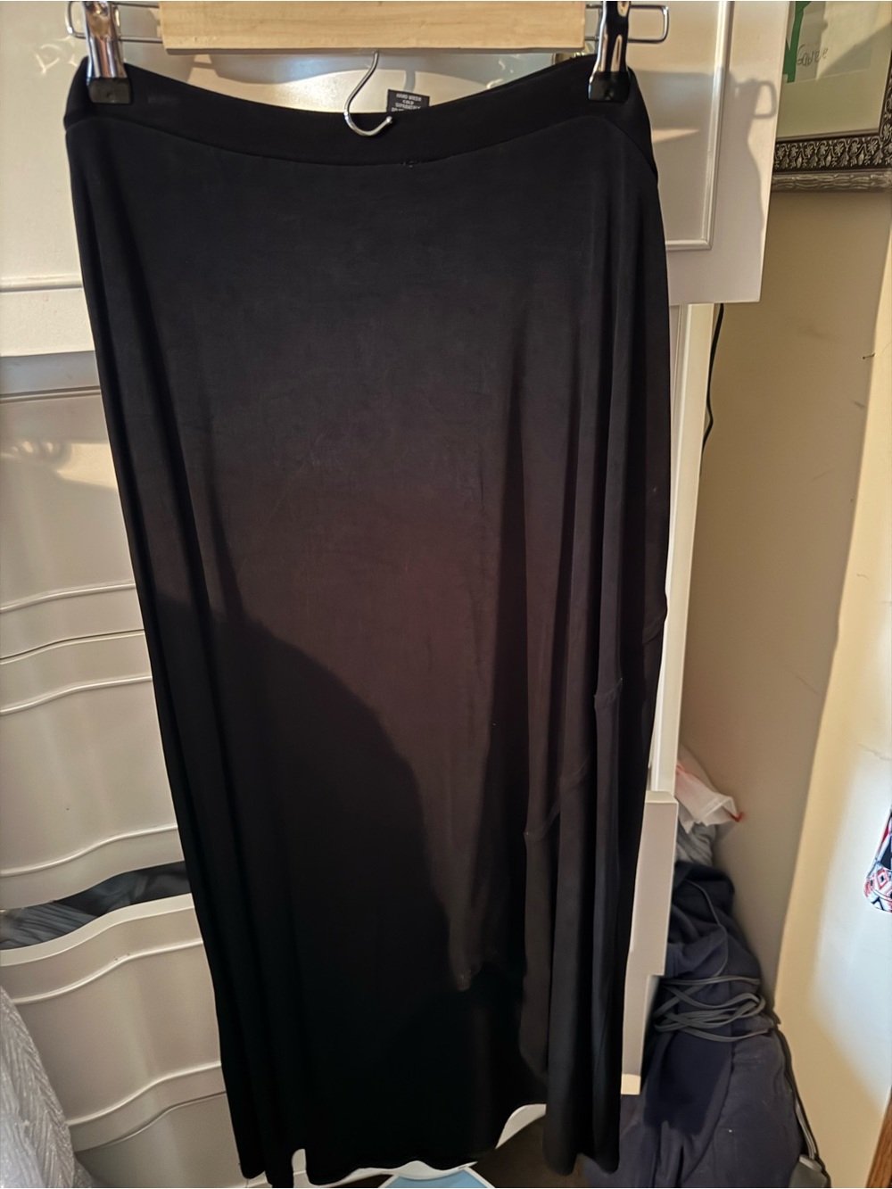 Maggie Barnes Black Maxi Skirt with Smooth Drape